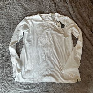 NWT Tasc UPF White Long-Sleeve Workout Tee XL